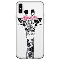 iPhone X/XS siliconen telefoonhoesje - Giraffe - thumbnail