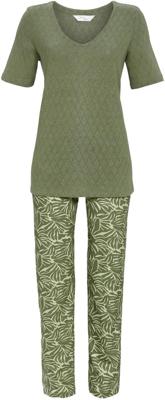 Tropisch groene pyjama katoen