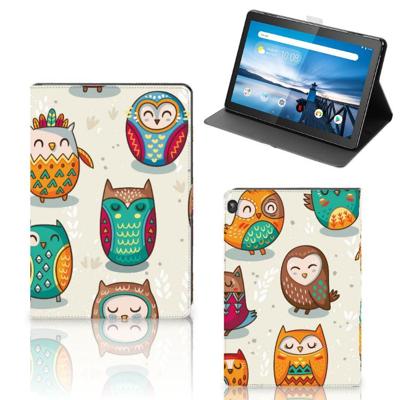 Lenovo Tablet M10 Flip Case Vrolijke Uilen
