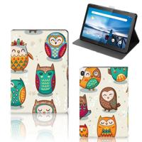 Lenovo Tablet M10 Flip Case Vrolijke Uilen - thumbnail
