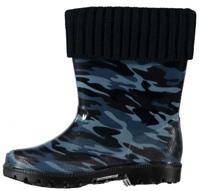 XQ Footwear regenlaarzen Camouflage junior rubber blauw maat 36 - thumbnail