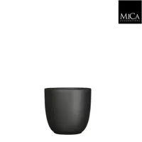 Mica Decorations tusca pot zwart 14x15cm - thumbnail