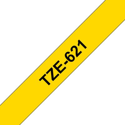 Labeltape brother ptouch tze621 9mm geel | 25 stuks