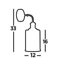 Searchlight Antieke wandlampPipes - 1261AB - thumbnail