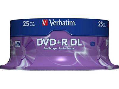 Verbatim DVD + R Double Layer 8,5 GB - 8x brandsnelheid, AZO-technologie, krasbescherming, 25 Pack Spindle