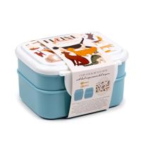 Feline Fine Kat Clip Bento Box Lunchtrommel met bestek - thumbnail