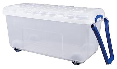 Really Useful Box opbergkoffer op wieltjes 160 l, transparant