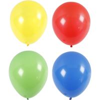 Creativ Company Ballonnen, giga, d 41 cm, blauw, groen, rood, geel, 4 stuk/ 1 doos - thumbnail
