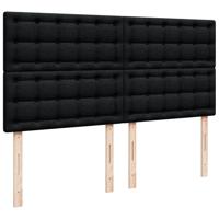 Boxspring met matras stof zwart 180x200 cm - thumbnail