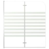 VidaXL Badwand gestreept 120x140 cm gehard glas - thumbnail