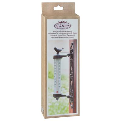 Esschert Design wandthermometer vogel