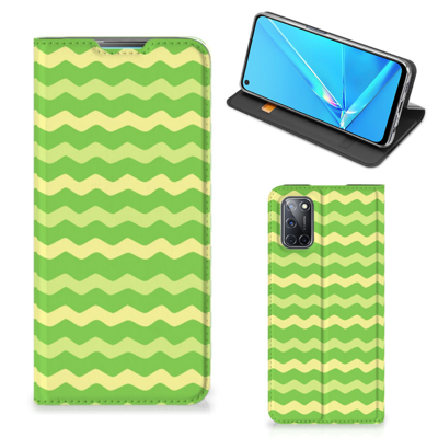 OPPO A52 | A72 | Hoesje met Magneet | Waves Green OPPO A52 | A72 | Hoesje met Magneet | Waves Green
