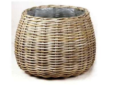 Mand Rond Antiek Grijs 58x43cm