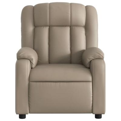 Fauteuil verstelbaar kunstleer cappuccinokleurig