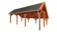 Trendhout Kapschuur de Hoeve XL 820x440 cm- Kapschuurdak- Onbehandeld lariks Douglas hout- Trendhout - thumbnail