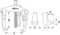 KS Tools 6300104 Poelietrekker Aantal haken: 3 - thumbnail