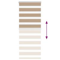 VidaXL Zebra blind 55x150 cm stofbreedte 50,9 cm polyester zandbruin - thumbnail