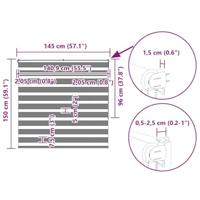 VidaXL Zebra blind 145x150cm stofbreedte 140,9cm polyester marmerbeige - thumbnail