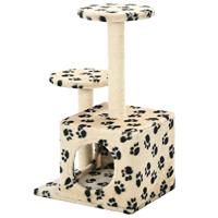 VidaXL Kattenkrabpaal met sisal krabpalen 60 cm pootafdrukken beige - thumbnail