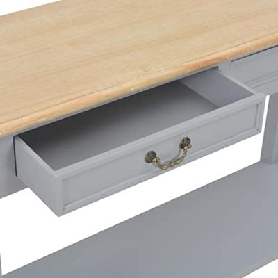 VidaXL Wandtafel 110x35x80 cm hout grijs