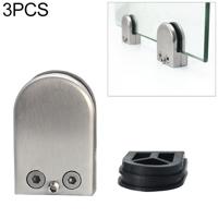 3 stuks 5-8mm platte bodem matte gepolijst 304 RVS vaste clip reling glas hout Layer Board klembeugel - thumbnail