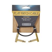 RockBoard Gold Series Flat Patch Cable zwart 30 cm - thumbnail