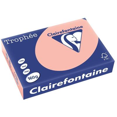 Clairefontaine Trophée Pastel, gekleurd papier, A4, 160 g, 250 vel, perzik