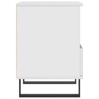 Nachtkastje 40x35x50 cm bewerkt hout hoogglans wit - thumbnail