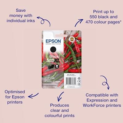Epson Inktcartridge 503XL Origineel Zwart C 13 T 09R14010 - thumbnail