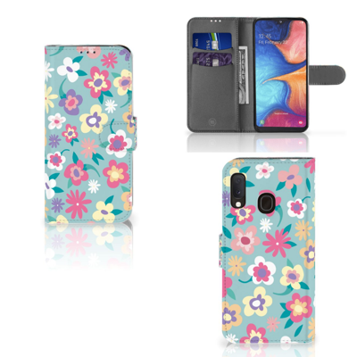 Samsung Galaxy A20e Hoesje Flower Power Samsung Galaxy A20e Hoesje Flower Power
