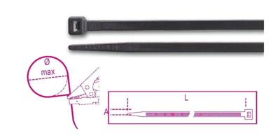 Beta Bmn7190-Nylon Bindstrips, Zwart Uv Best. - BMN7190