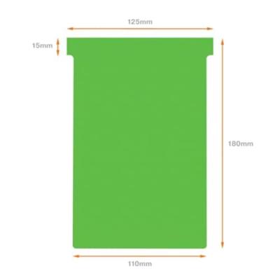 Nobo T-planbordkaarten index 4, ft 180 x 124 mm, groen