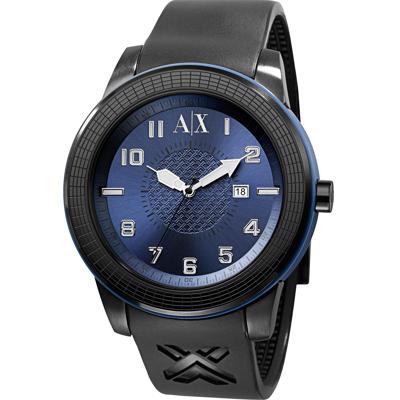 Horlogeband Armani Exchange AX1120 Silicoon Zwart 22mm Horlogeband Armani Exchange AX1120 Silicoon Zwart 22mm