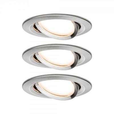 Paulmann 93483 Nova Inbouwlamp Set van 3 stuks LED LED 6 W IJzer (geborsteld)