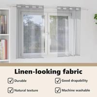 VidaXL Voile gordijn 2 pcs donkergrijs 140 x 140 cm polyester - thumbnail