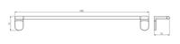 Handdoekhouder Sapho Zero Hangend 48 cm Chroom Sapho - thumbnail