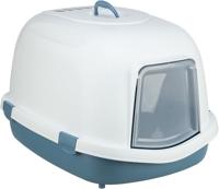 TRIXIE KATTENBAK PRIMO XXL TOP MET KAP BLAUW / WIT 71X56X47 CM - thumbnail