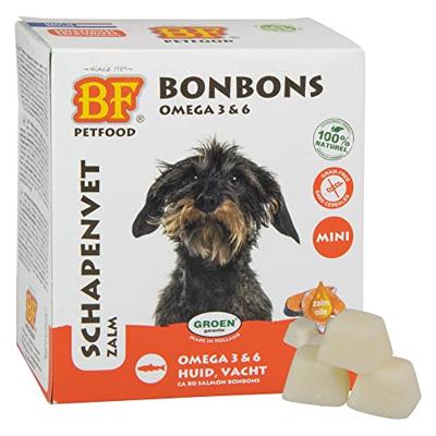BF Petfood Schapenvet Mini Bonbons met zalm 1 verpakking - thumbnail