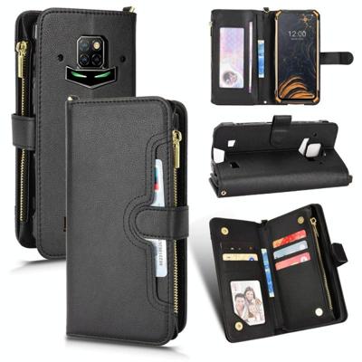 Voor Doogee S88 Pro / S88 Plus Litchi -textuur ritslederen telefoonhoesje