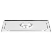 VidaXL Deksels 4 st voor gn 1/3 schalen roestvrij staal - thumbnail