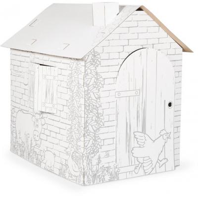 Small Foot - kartonnen speelhuis boerderij, 87x71x88cm