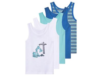 lupilu 5 kinder hemden (Blauw/wit, 122/128)