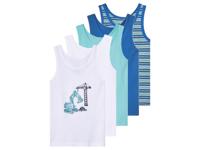 lupilu 5 kinder hemden (Blauw/wit, 122/128) - thumbnail