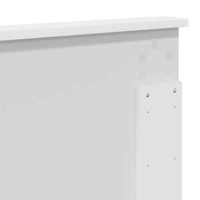 Bedframe met hoofdeinde Wit 200 x 200 cm Massief grenenhout