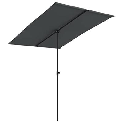 VidaXL Parasol met aluminium paal 2x1,5 m antracietkleurig
