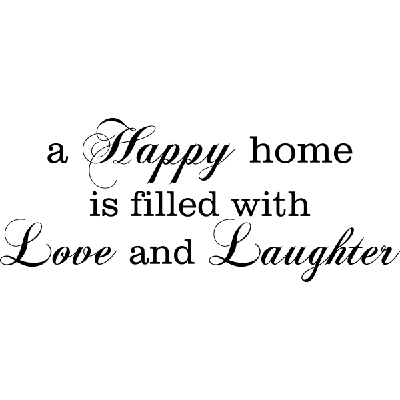 A happy home - Muursticker