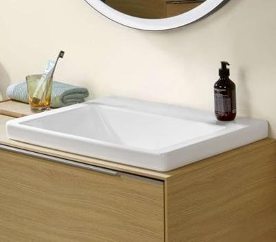 Wastafel Villeroy & Boch Subway 3.0 Met CeramicPlus Zonder Kraangat Zonder Overloop 55x44x16.5 cm Wit Alpin Villeroy & Boch