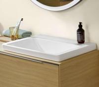 Wastafel Villeroy & Boch Subway 3.0 Met CeramicPlus Zonder Kraangat Zonder Overloop 55x44x16.5 cm Wit Alpin Villeroy & Boch - thumbnail