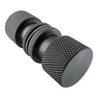 BRAUER Handgreep enkelpunts model B Carving tbv glazen deuren PVD gunmetal geborsteld - thumbnail