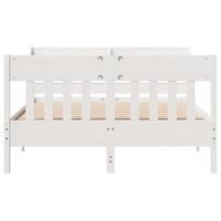 Bedframe zonder matras massief grenenhout wit 120x190 cm - thumbnail